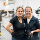 Me and Lateiner. She grabbed me for this pic while I was in the middle of grinding a plastic interior panel. There’s still plastic on my face.